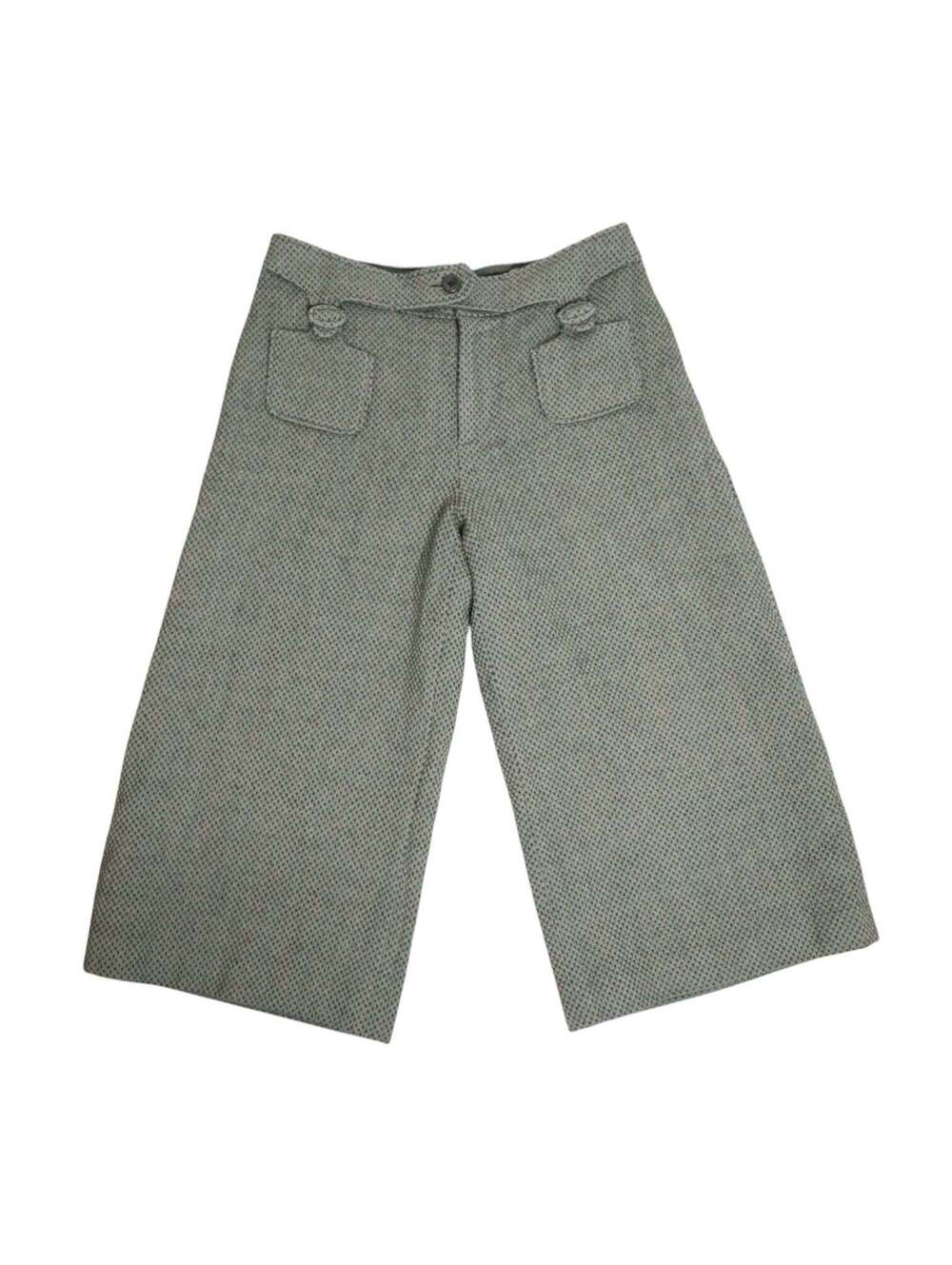 Y2K Japanese Green Wool Culottes (S)